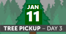 Day 3: Tree Pick-up on Sunday, 01/11/2026